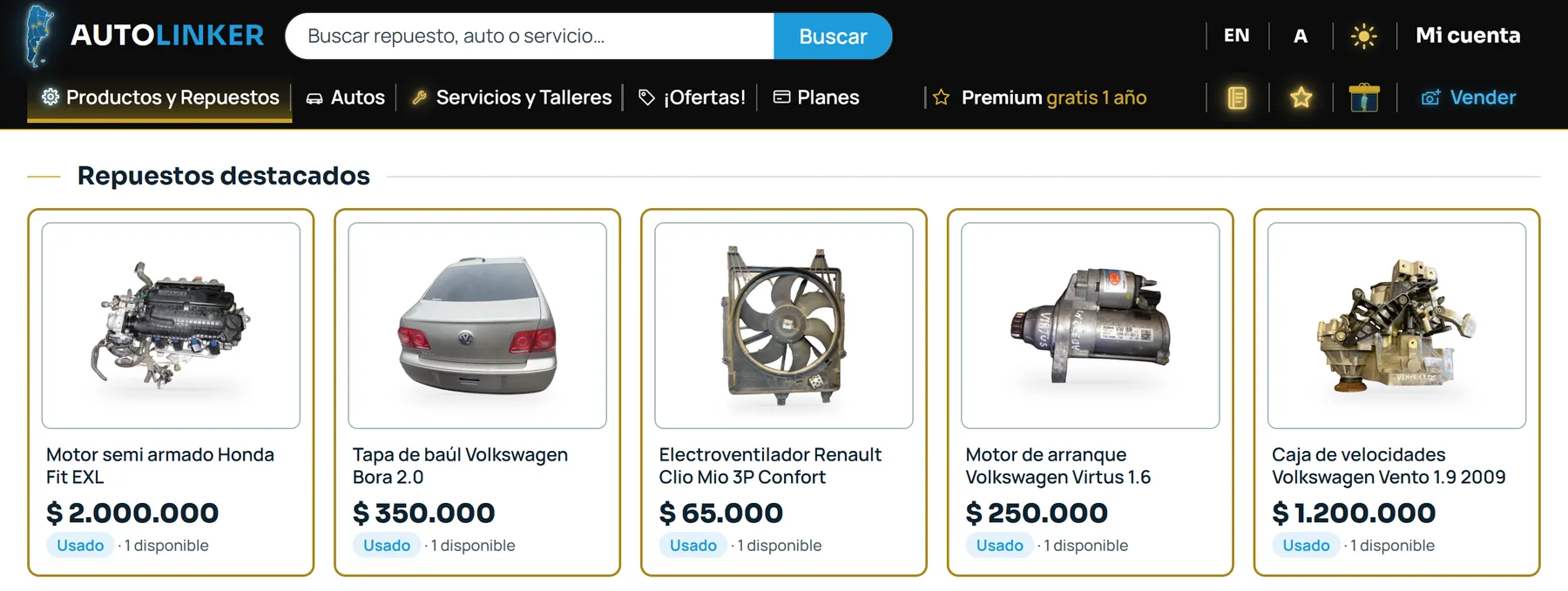 Buscador de piezas de AUTOLINKER con fotos y precios